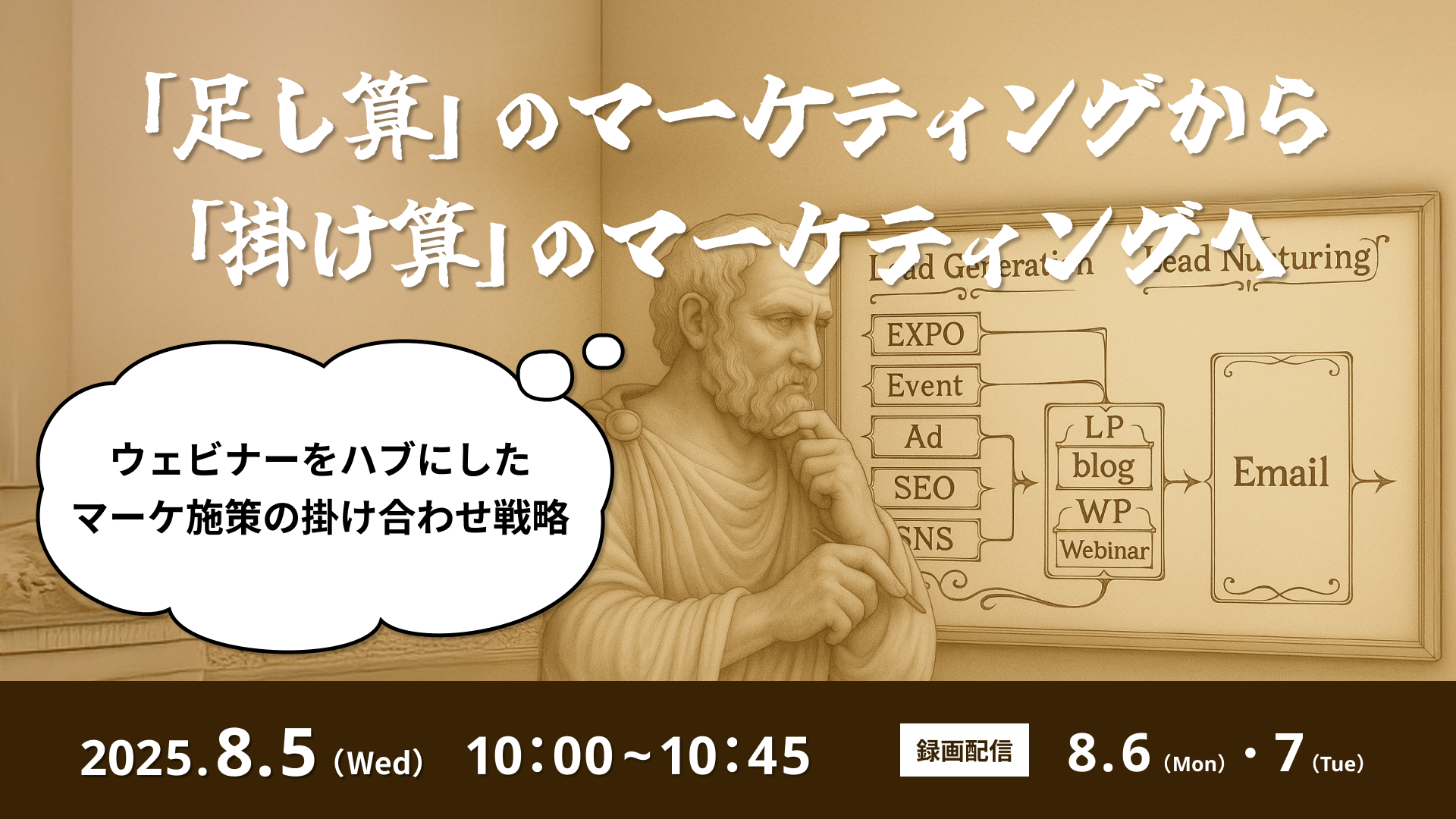 「足し算」のマーケティングから「掛け算」のマーケティングへ　～ウェビナーをハブにしたマーケ施策の掛け合わせ戦略