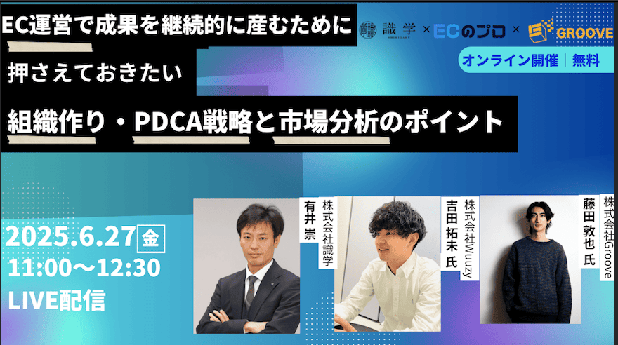 EC運営で成果を継続的に産むために押さえておきたい組織作り・PDCA戦略と市場分析のポイント