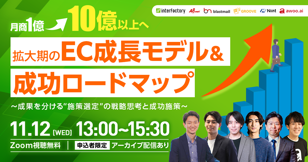 ＼月商1億→10億以上へ／拡大期のEC成長モデル・成功ロードマップ〜成果を分ける“施策選定”の戦略思考と成功施策〜