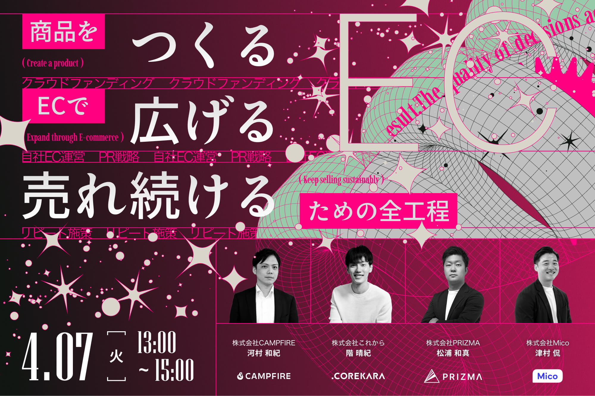 ＼一発屋で終わらせない／ 商品をつくる、ECで広げる、売れ続けるための全工程 ～クラウドファンディング・自社EC運営・PR戦略・リピート施策～