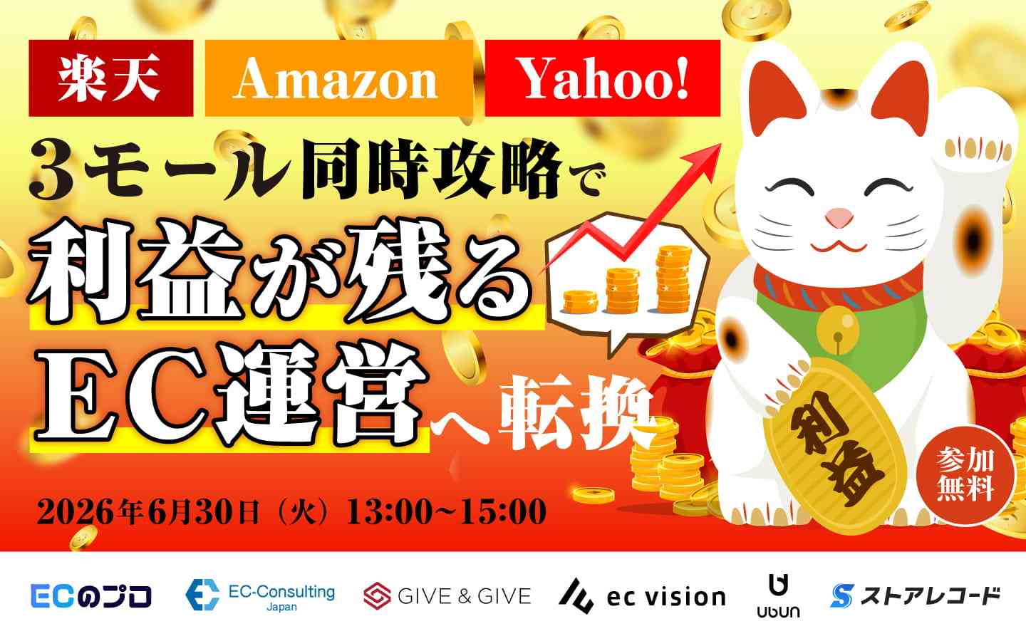 【楽天・Amazon・Yahoo!】 3モール同時攻略で”利益が残るEC運営”へ転換